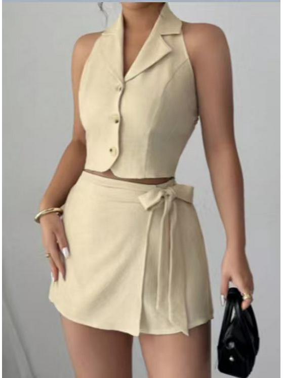 2026 Sleeveless European and American Women s Two-Piece Set: Waist-Cinching Shorts with Summer Top Design Small абрикосовый
2026 Sleeveless European and American Women s Two-Piece Set: Waist-Cinching Shorts with Summer Top Design Small абрикосовый