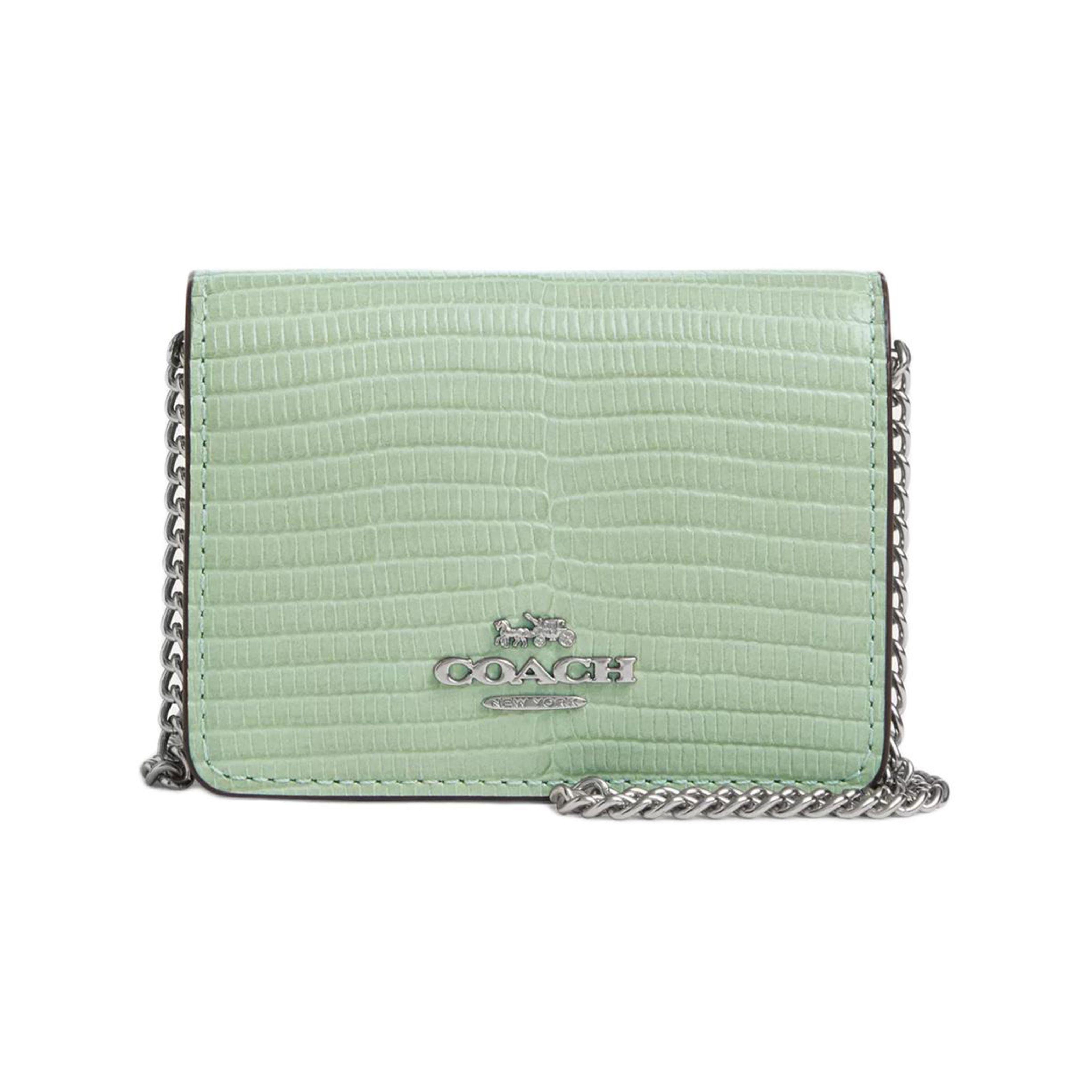 Coach 10 Logo Chain Shoulder Strap Lizard Embossed Leather Crossbody Wallet Women wallet Silver Light-Green CR372-SVA5 Silver & Light Green
Coach 10 Logo Chain Shoulder Strap Lizard Embossed Leather Crossbody Wallet Women wallet Silver Light-Green CR372-SVA5 Silver & Light Green