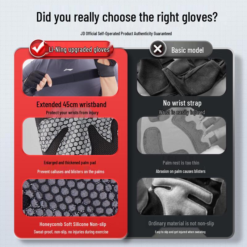 Li-Ning Half-Finger Fitness Gloves XL (24-26cm)
Li-Ning Half-Finger Fitness Gloves XL (24-26cm)