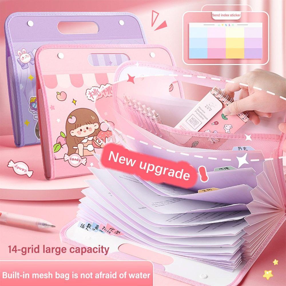 Horizontal Test Paper Storage Folder 14 Pockets Document Bag Cartoon A4 File Folder 01
Horizontal Test Paper Storage Folder 14 Pockets Document Bag Cartoon A4 File Folder 01