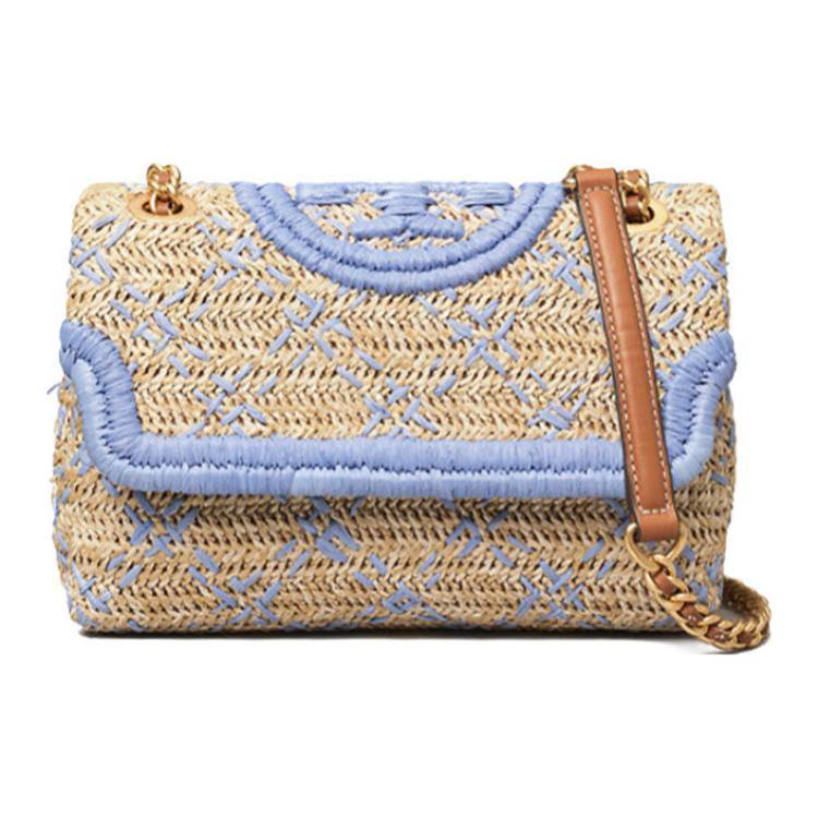 Tory Burch Fleming Flap Soft Leather Woven Shoulder Bag Small Women bags Light-Blue 64426-921 Basic Set (Bag+Dust Bag)
Tory Burch Fleming Flap Soft Leather Woven Shoulder Bag Small Women bags Light-Blue 64426-921 Basic Set (Bag+Dust Bag)