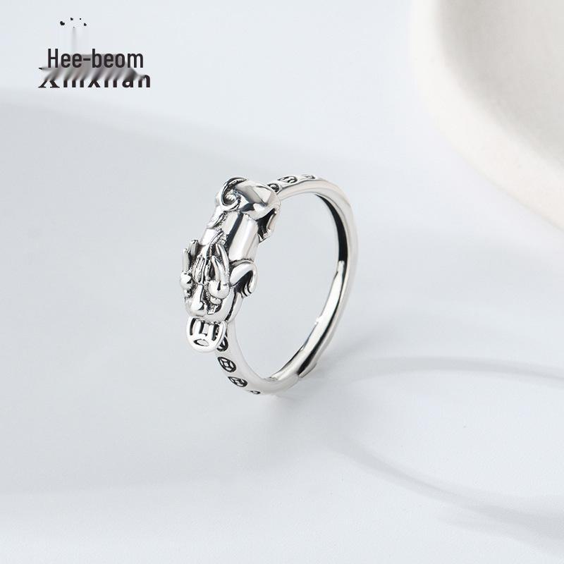 Retro Pixiu 925 Sterling Silver & Copper Coin Open Ring for Women – National Tide Wealth-Attracting Fashion Design Adjustable Open
Retro Pixiu 925 Sterling Silver & Copper Coin Open Ring for Women – National Tide Wealth-Attracting Fashion Design Adjustable Open