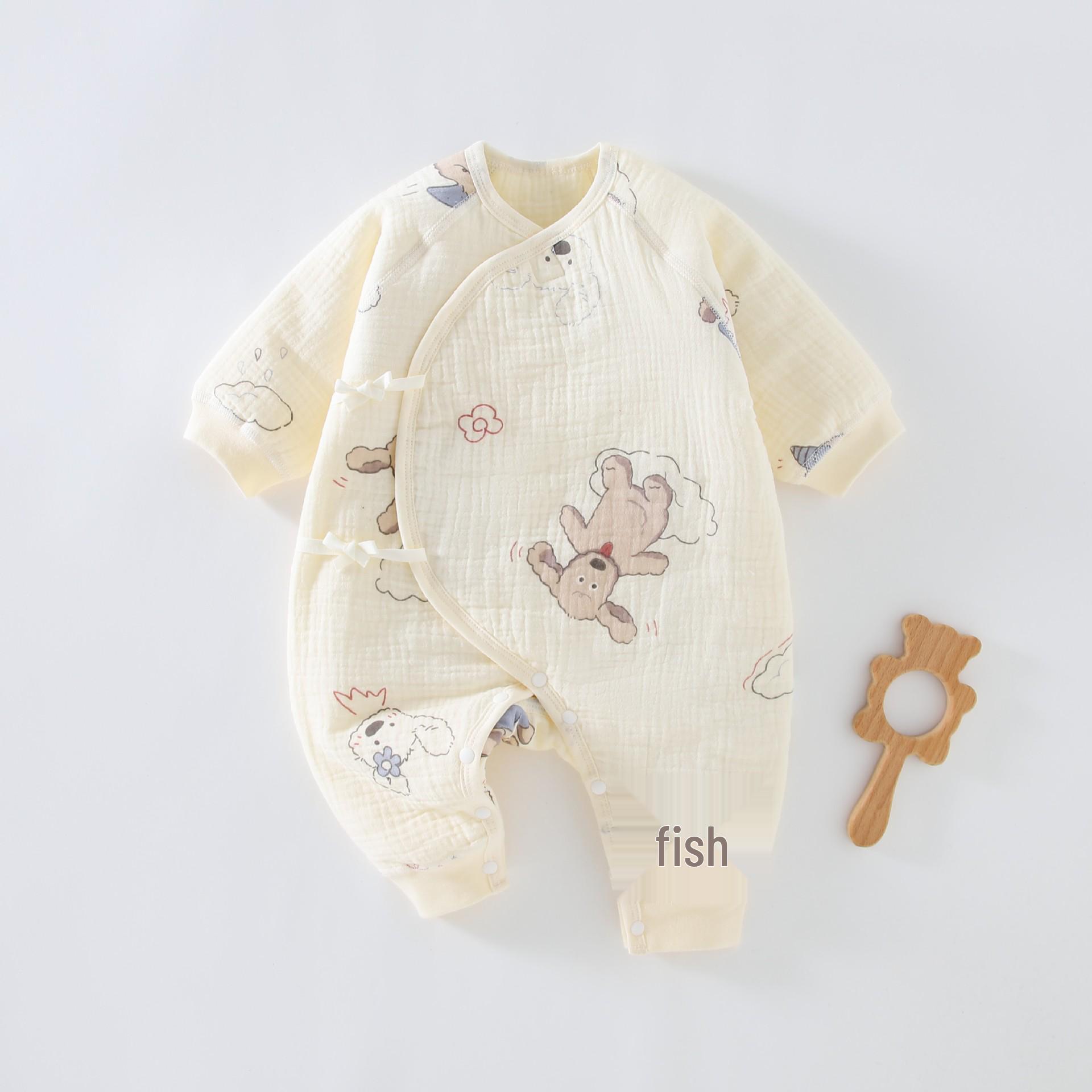Pure Cotton Autumn/Winter Newborn Long Sleeve Bodysuit - Cute, Warm, Thickened Romper Jumpsuit 59 cm
Pure Cotton Autumn/Winter Newborn Long Sleeve Bodysuit - Cute, Warm, Thickened Romper Jumpsuit 59 cm