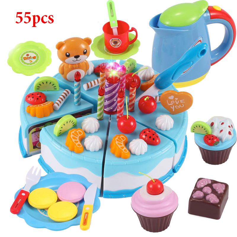 Role Play Pretend Kitchen Toy Happy Birthday Cake Food Cutting Set Gift Kids Blue-55pcs
Role Play Pretend Kitchen Toy Happy Birthday Cake Food Cutting Set Gift Kids Blue-55pcs