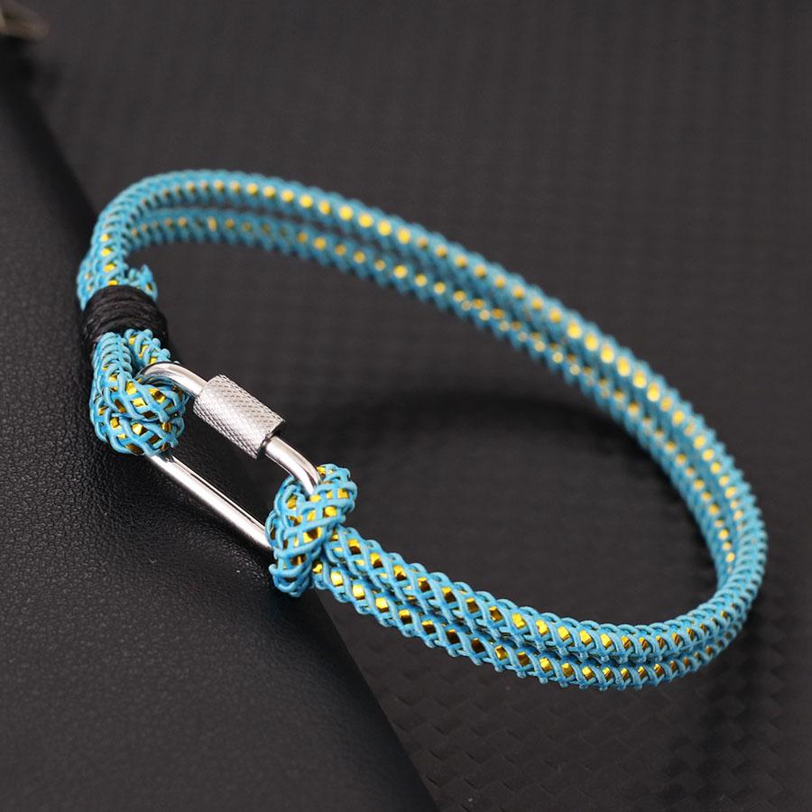 Grade A 3mm Thin String Bracelet For Men Women Stainless Steel Mountaineering Buckle Casual Accessories Handmade Wrap Braslet S 18.5cm 7.3Inch светло-синий
Grade A 3mm Thin String Bracelet For Men Women Stainless Steel Mountaineering Buckle Casual Accessories Handmade Wrap Braslet S 18.5cm 7.3Inch светло-синий