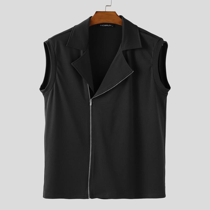 INCERUN Men Lapel Neck Sleeveless Zipper Thin Casual Sport Tanks Tops Vest S чёрный
INCERUN Men Lapel Neck Sleeveless Zipper Thin Casual Sport Tanks Tops Vest S чёрный
