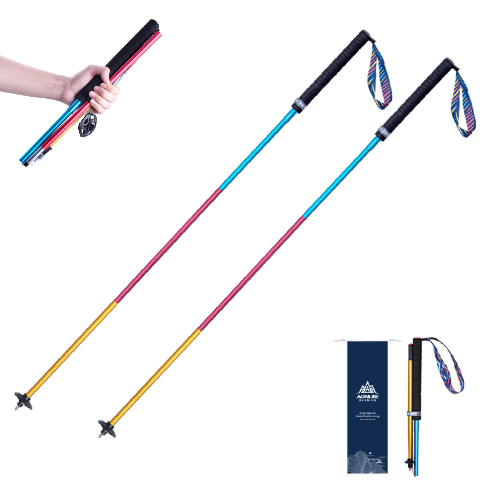 TRIWONDER Trail Running Pole Set of Ultra Trail Running Trekking Mountain Climbing Walking Nordic Walking 2, Foldable, Lightweight, Pole, Pole, Pole,
TRIWONDER Trail Running Pole Set of Ultra Trail Running Trekking Mountain Climbing Walking Nordic Walking 2, Foldable, Lightweight, Pole, Pole, Pole,