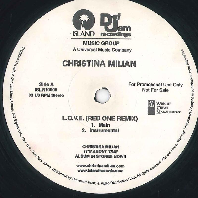 12-дюймовая пластинка CHRISTINA MILIAN - L.O.V.E. (Ремикс Red One) ISLR10000 ОСТРОВ 2004 США Соул/Фанк Б/У
12-дюймовая пластинка CHRISTINA MILIAN - L.O.V.E. (Ремикс Red One) ISLR10000 ОСТРОВ 2004 США Соул/Фанк Б/У