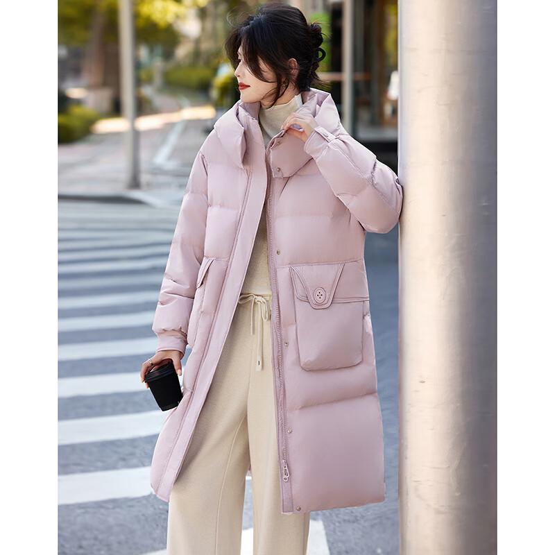 Женский элегантный пуховик средней длины с капюшоном M
Женский элегантный пуховик средней длины с капюшоном M