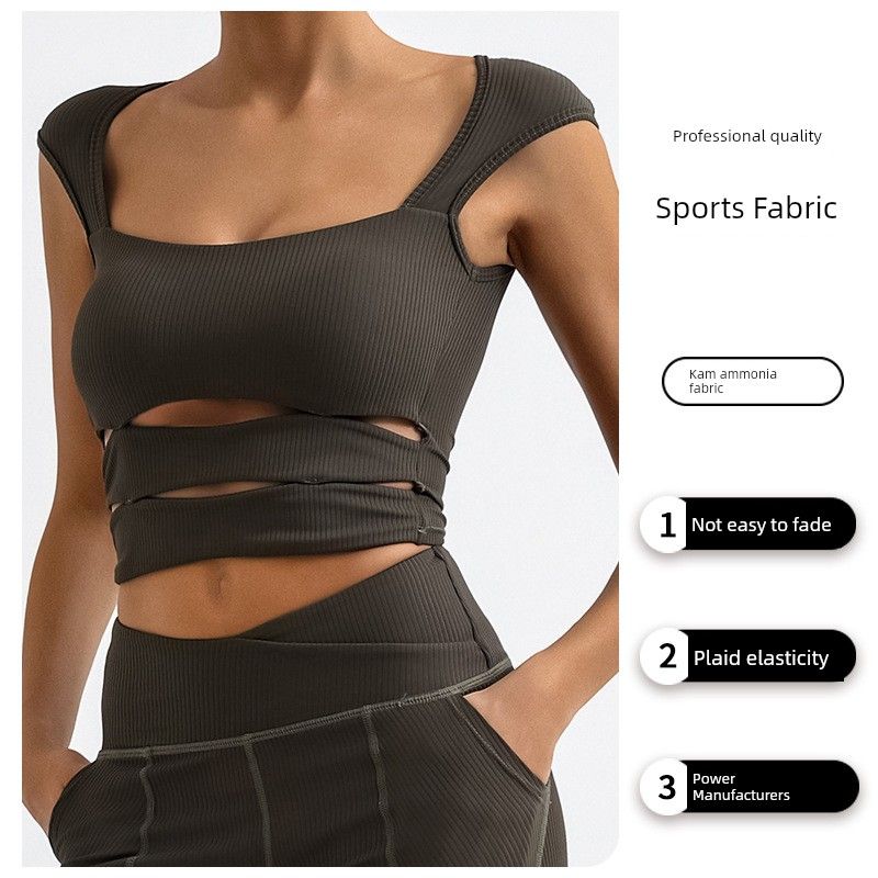 with Chest Pad Export New Arrival Stripes Yoga T-shirt Women s Quick-Drying Running Exercise Vest Silm Fitness Training Top Gray Green L
with Chest Pad Export New Arrival Stripes Yoga T-shirt Women s Quick-Drying Running Exercise Vest Silm Fitness Training Top Gray Green L