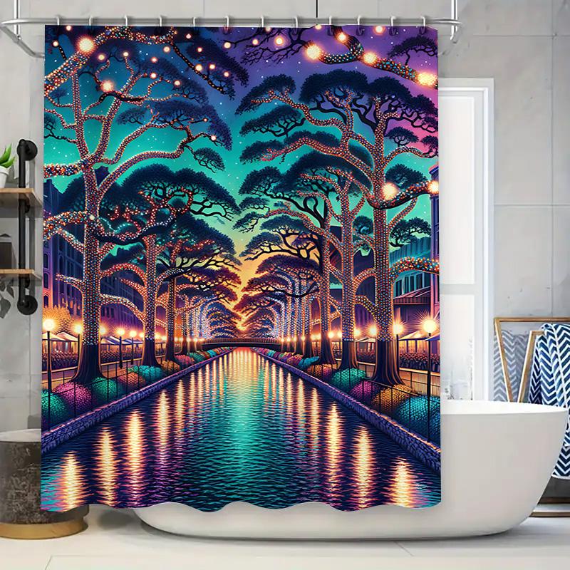 Vibrant Night Light Tree Shower Curtain Bathroom Decor Waterproof Fabric Printed Home Decoration W60H190(CM)-1 Pcs
Vibrant Night Light Tree Shower Curtain Bathroom Decor Waterproof Fabric Printed Home Decoration W60H190(CM)-1 Pcs