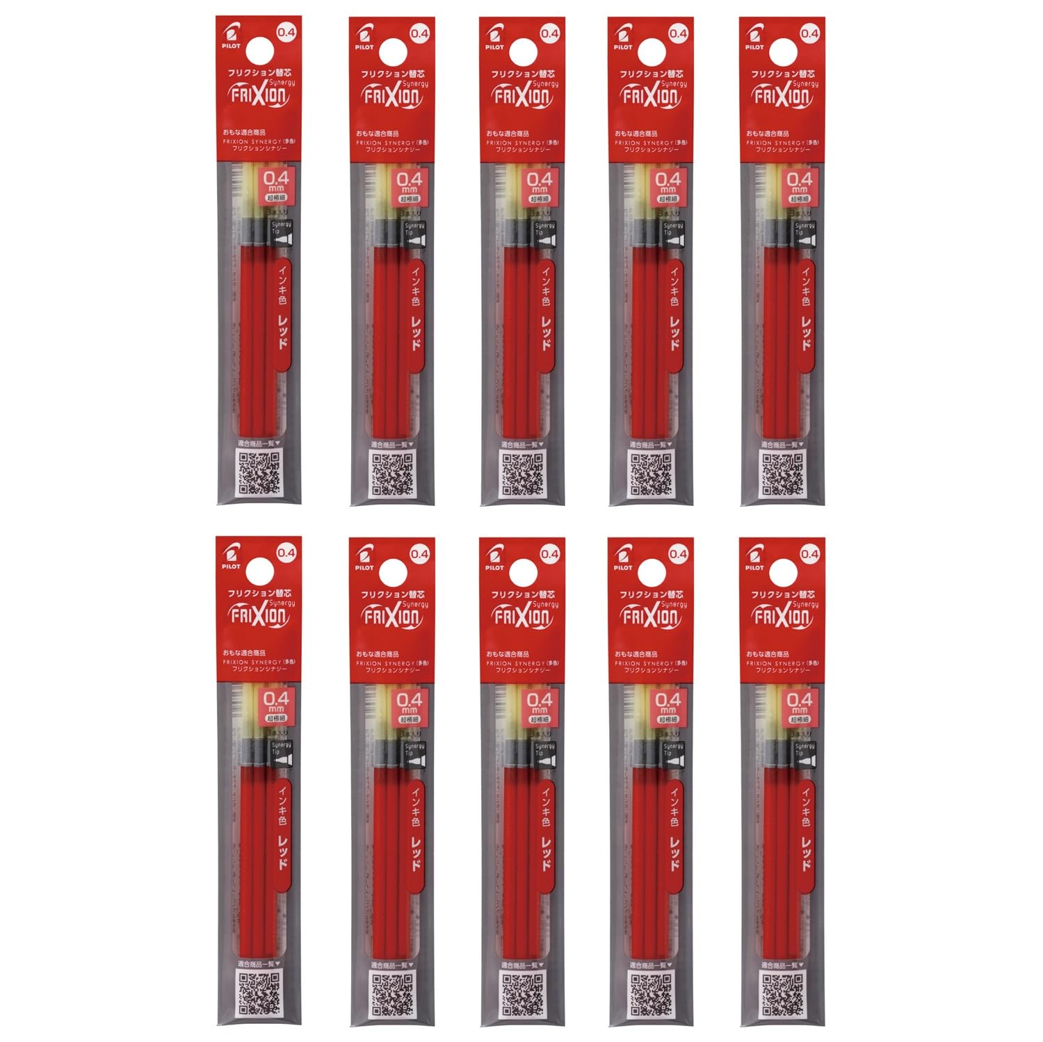 PILOT FriXion Ballpoint Pen 10LFRF243R Refills, LFRF, 0.4mm, Red, 3-Pack (10-Pack)
PILOT FriXion Ballpoint Pen 10LFRF243R Refills, LFRF, 0.4mm, Red, 3-Pack (10-Pack)