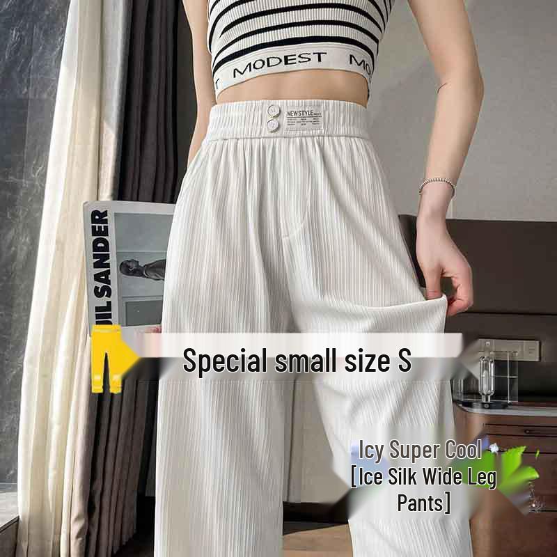 150cm Women s Summer High Waist Ice Silk Wide-Leg Pants - Slim Fit, Straight Leg, Petite 145 M (96-105 lbs)
150cm Women s Summer High Waist Ice Silk Wide-Leg Pants - Slim Fit, Straight Leg, Petite 145 M (96-105 lbs)