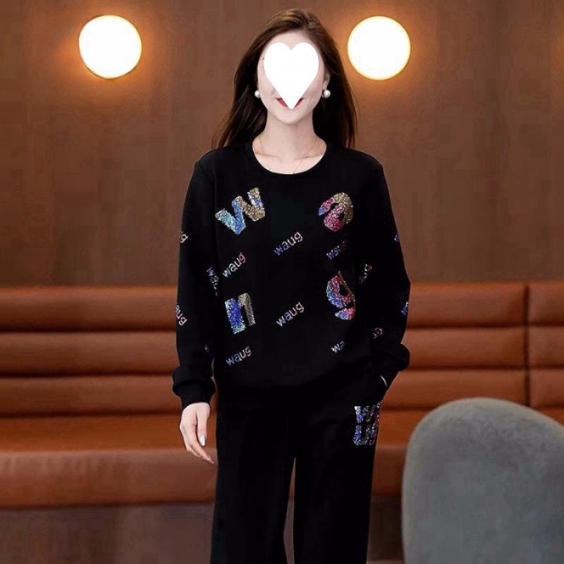 Mamba Spring Autumn Letter-Design Beaded Round-neck Hoodie Casual Two-Piece Set XXXL чорний
Mamba Spring Autumn Letter-Design Beaded Round-neck Hoodie Casual Two-Piece Set XXXL чорний
