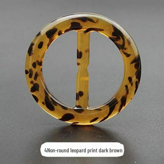 Регульована японська футболка зі смолою, пряжка на талії з тришвидкісним ґудзиком і затиск для шарфа round leopard print, inner diameter 2CM темно-коричневого кольору
Регульована японська футболка зі смолою, пряжка на талії з тришвидкісним ґудзиком і затиск для шарфа round leopard print, inner diameter 2CM темно-коричневого кольору
