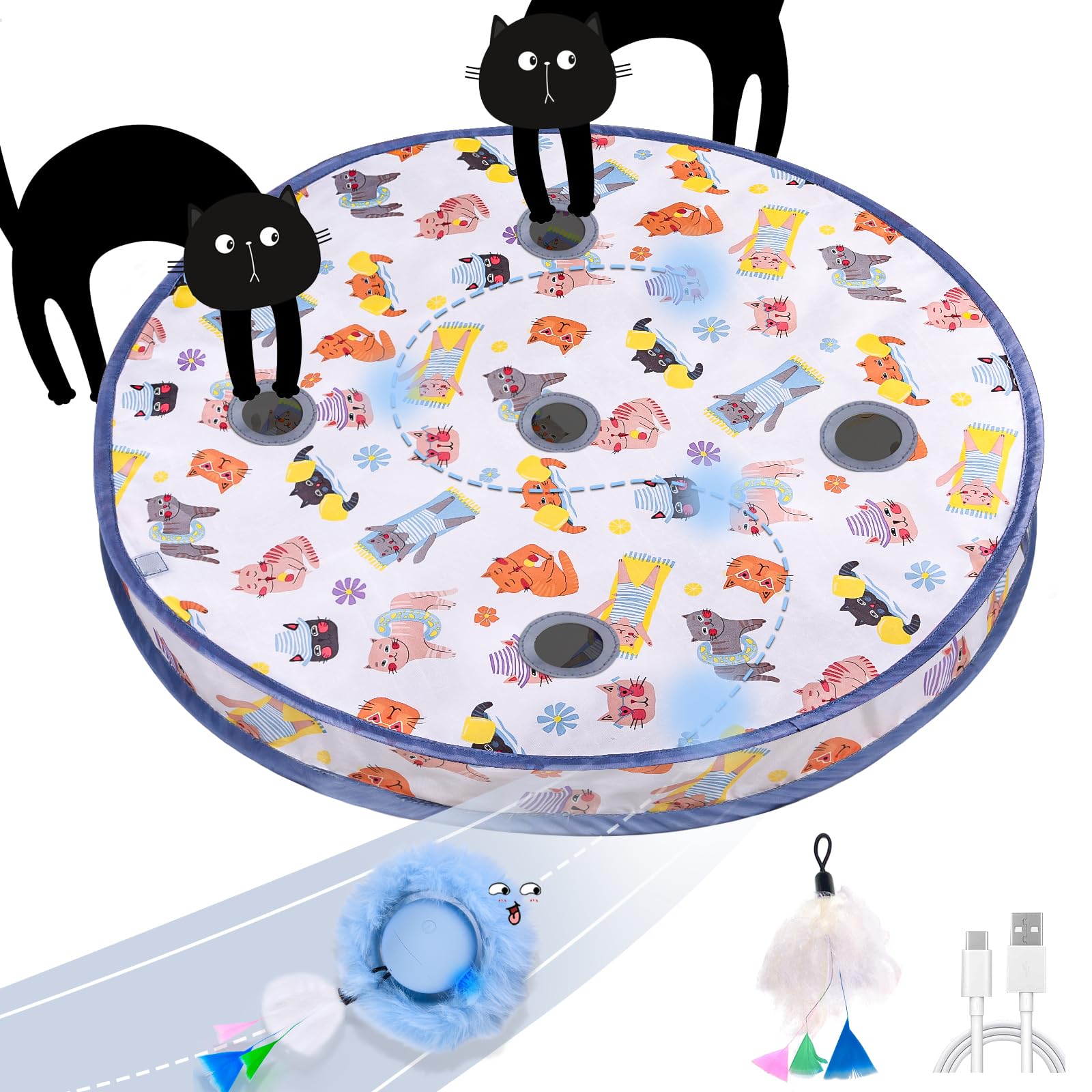 ORSDA Interactive Cat Toy Ball, Automatic High-Speed Rolling Ball in a Pouch, Hide-and-Seek for Indoor Cats, Motion-Activated Moving Cat Toy
ORSDA Interactive Cat Toy Ball, Automatic High-Speed Rolling Ball in a Pouch, Hide-and-Seek for Indoor Cats, Motion-Activated Moving Cat Toy