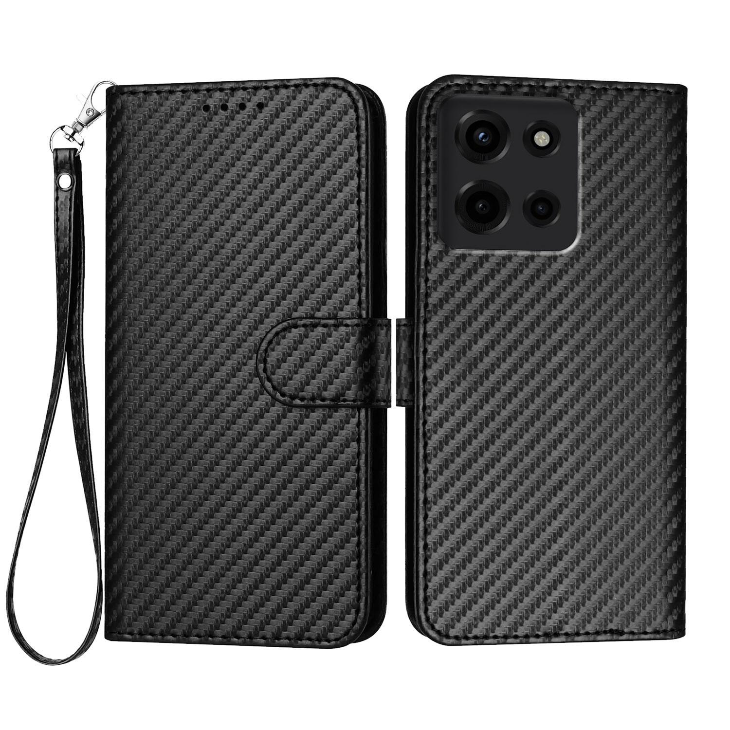 For Motorola Moto G 5G (2025) Wallet Case with Strap Carbon Fiber Texture Leather Mobile Cover Black
For Motorola Moto G 5G (2025) Wallet Case with Strap Carbon Fiber Texture Leather Mobile Cover Black