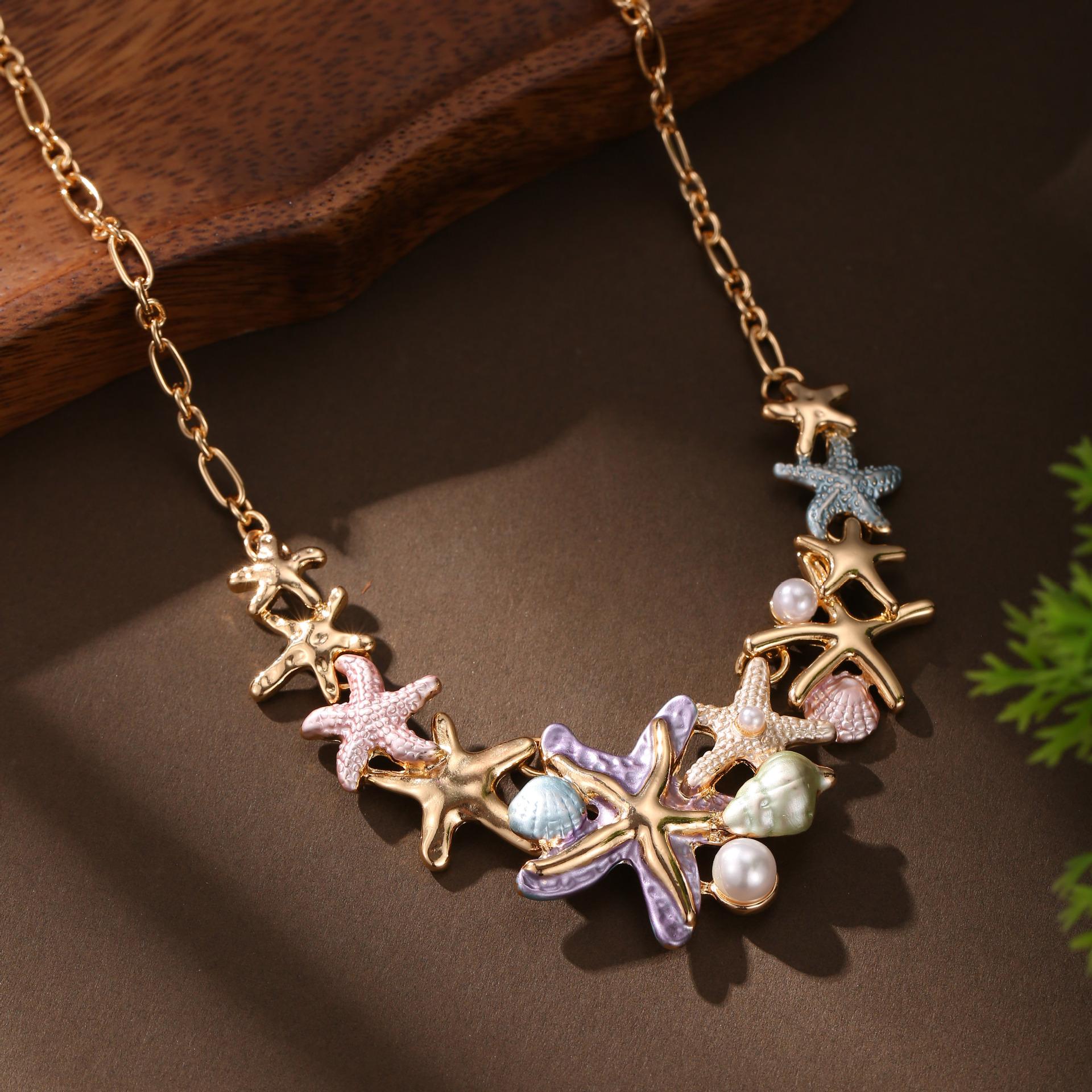 New enamel pearl starfish necklace, women s summer beach versatile starfish premium necklace
New enamel pearl starfish necklace, women s summer beach versatile starfish premium necklace