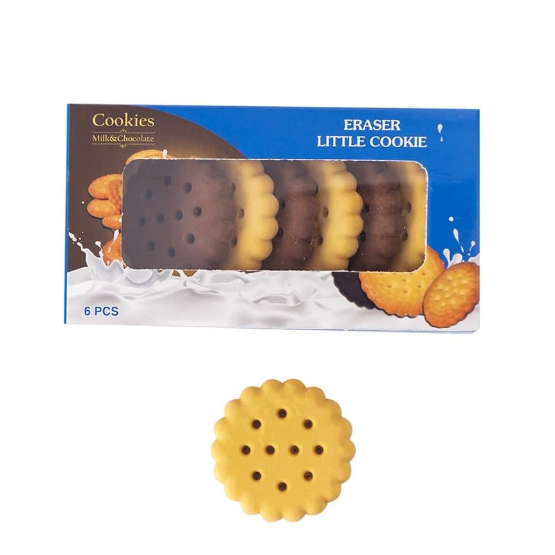 Cute 6 Pieces per Cute Elementary Middle High University Excellent Erasing Variety Perfect as a Cookie-Shaped Erasers, Box. Biscuit, Candy,
Cute 6 Pieces per Cute Elementary Middle High University Excellent Erasing Variety Perfect as a Cookie-Shaped Erasers, Box. Biscuit, Candy,