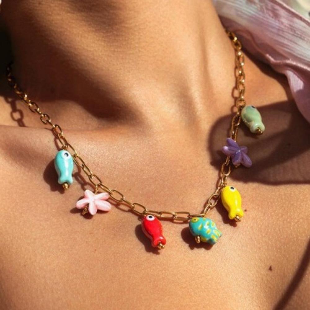 Ocean Style DIY Mini Fish Necklace Jewelry Starfish Chain Choker Creative Fish Pendant Vacation Pendant 5
Ocean Style DIY Mini Fish Necklace Jewelry Starfish Chain Choker Creative Fish Pendant Vacation Pendant 5