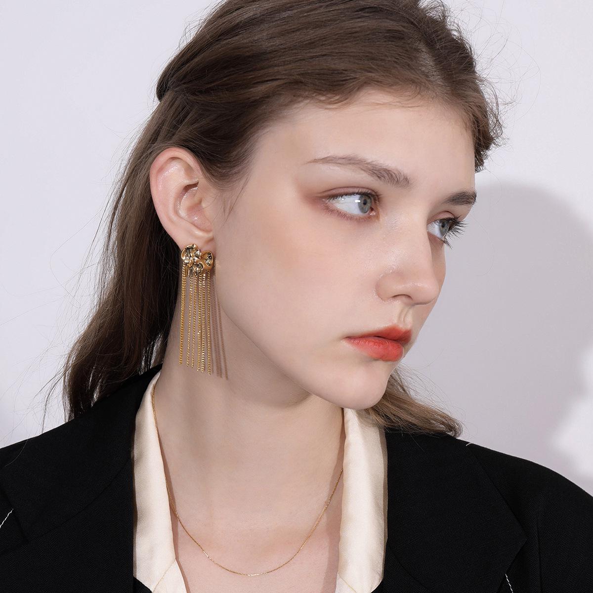 18k Gold & Stainless Steel Hammered Heart Tassel Earrings - Summer Unique High-End Design
18k Gold & Stainless Steel Hammered Heart Tassel Earrings - Summer Unique High-End Design