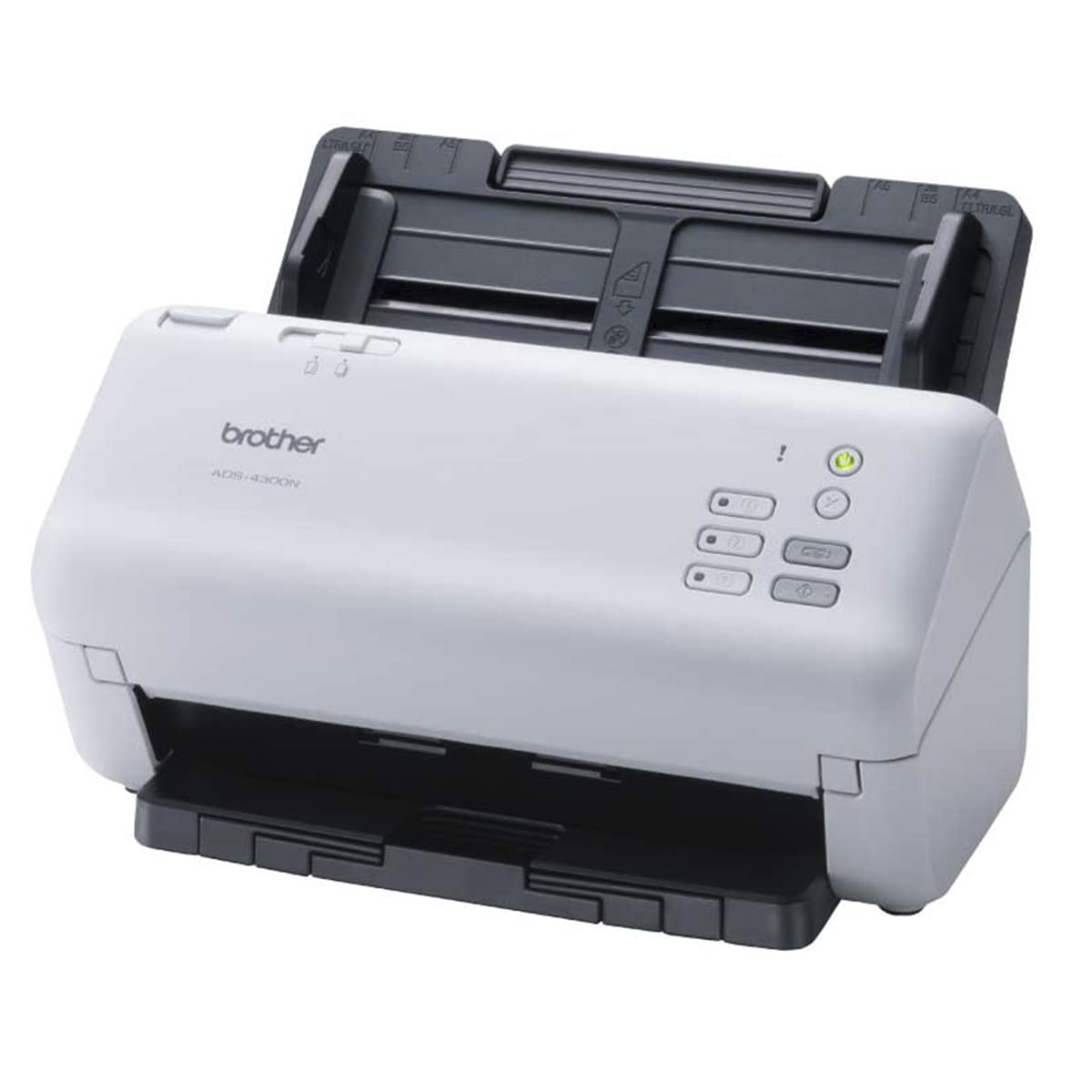 Сканер документів Brother Industries LAN ADS-4300N (Сумісність з дротом/40 стор/хв/АПД80 аркушів) білий
Сканер документів Brother Industries LAN ADS-4300N (Сумісність з дротом/40 стор/хв/АПД80 аркушів) білий