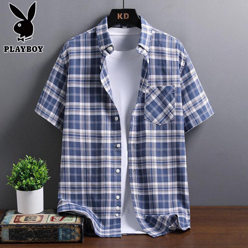 PLAYBOY Men s 100% Cotton Plaid Short-Sleeve Casual Shirt 43
PLAYBOY Men s 100% Cotton Plaid Short-Sleeve Casual Shirt 43