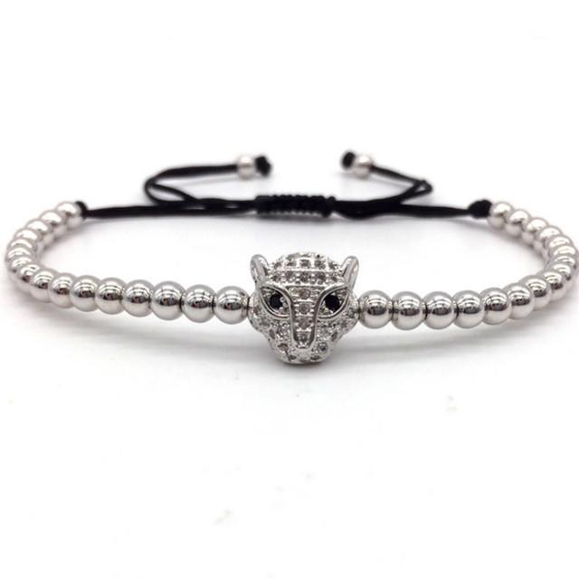 Браслет с подвеской в виде головы леопарда, мужской роскошный регулируемый плетеный макраме-браслет из бисера для мужчин, ювелирный подарок
Браслет с подвеской в виде головы леопарда, мужской роскошный регулируемый плетеный макраме-браслет из бисера для мужчин, ювелирный подарок