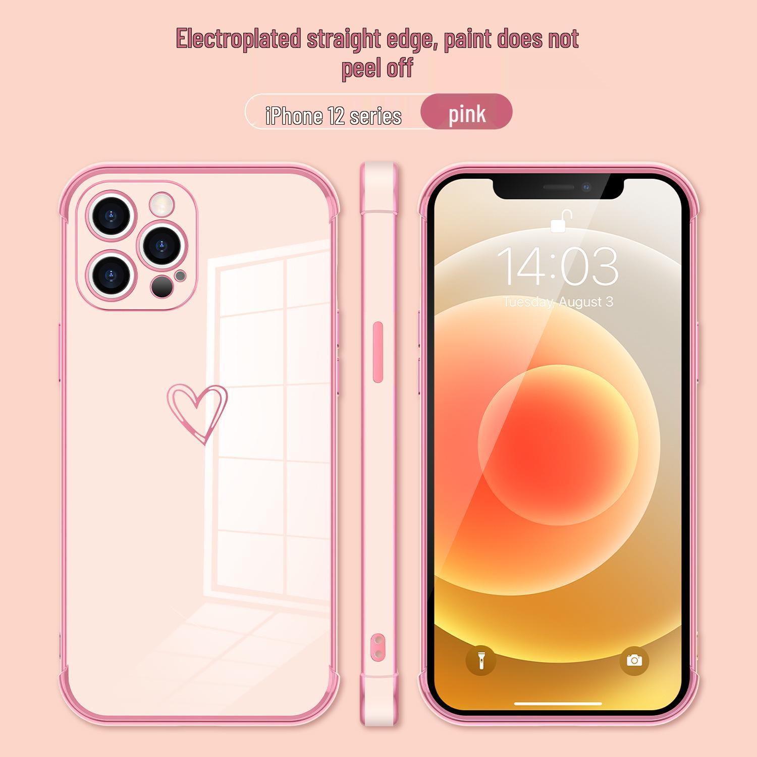 Электроplated Чехол-сердечко для iPhone 15, модели 17/12 и 16Pro iPhone 17 Pro
Электроplated Чехол-сердечко для iPhone 15, модели 17/12 и 16Pro iPhone 17 Pro