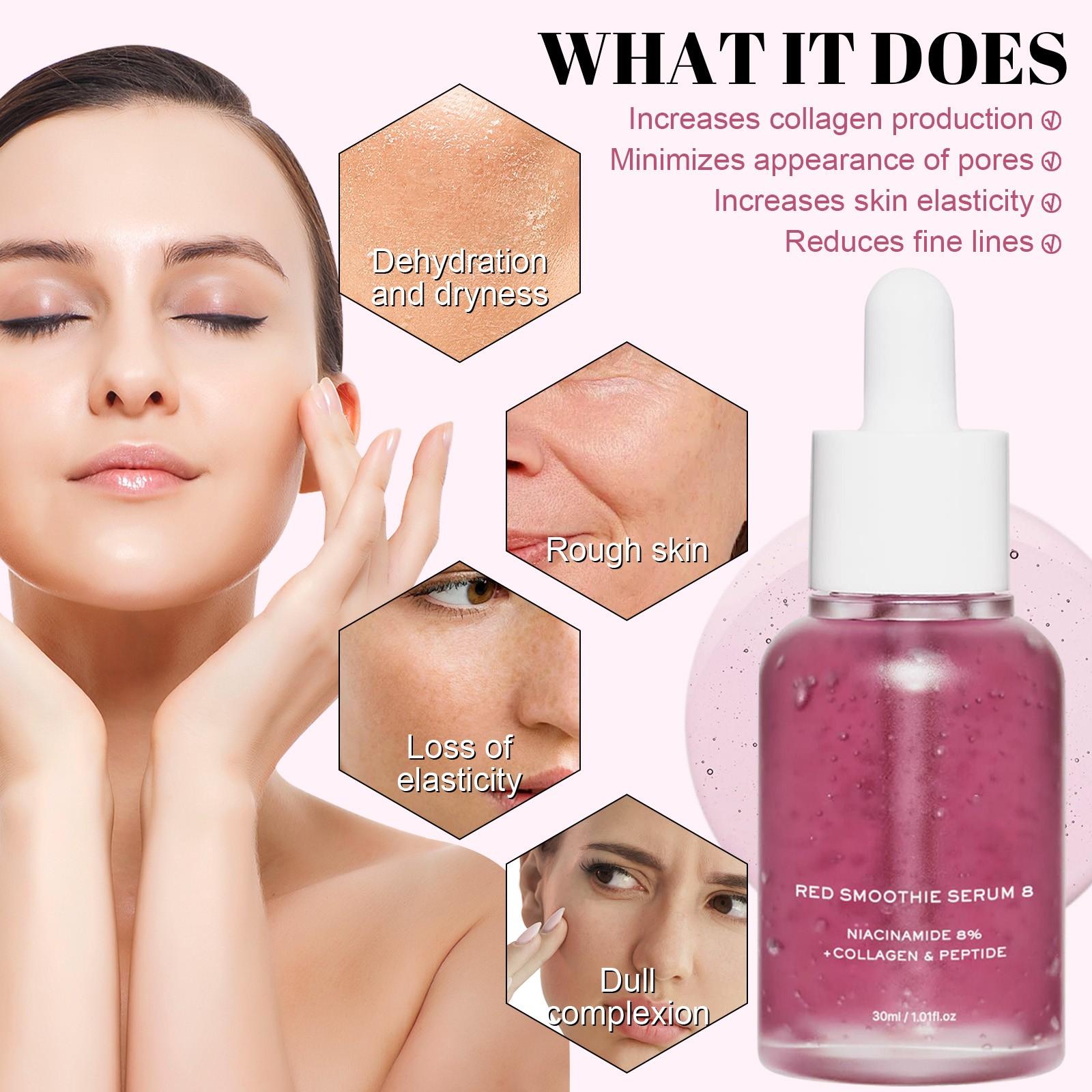 Red Collagen + Peptide Smoothie Serum, 8% , C, E, Lifting Anti-aging Serum For Skin Texture For Glass Skin 30ml One Size
Red Collagen + Peptide Smoothie Serum, 8% , C, E, Lifting Anti-aging Serum For Skin Texture For Glass Skin 30ml One Size