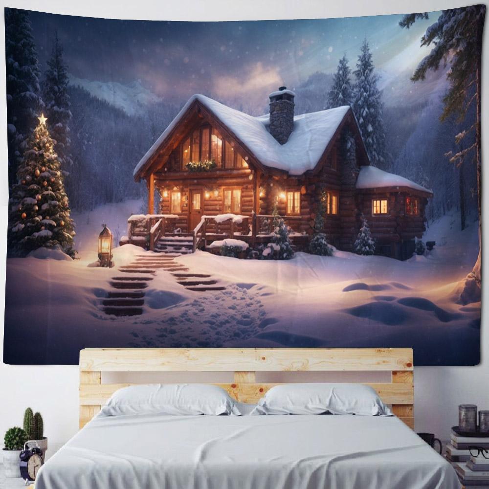 Christmas Tree Snow Landscape Printed Tapestry Home Living Room Bedroom Dormitory Wall Decoration Background Cloth Curtain Polyester Perfect For W100*H130(CM)-Rod Pocket&2PCS
Christmas Tree Snow Landscape Printed Tapestry Home Living Room Bedroom Dormitory Wall Decoration Background Cloth Curtain Polyester Perfect For W100*H130(CM)-Rod Pocket&2PCS