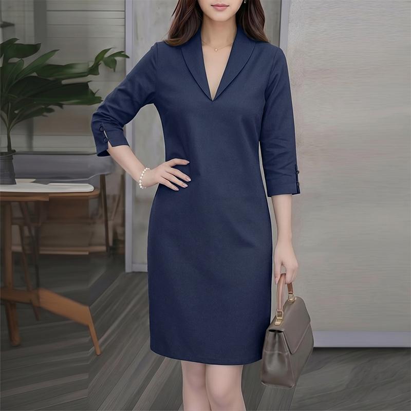 ZANZEA Women Suit Collar Solid Color Loose 3/4 Sleeve Dress 2XL темно-синього кольору
ZANZEA Women Suit Collar Solid Color Loose 3/4 Sleeve Dress 2XL темно-синього кольору