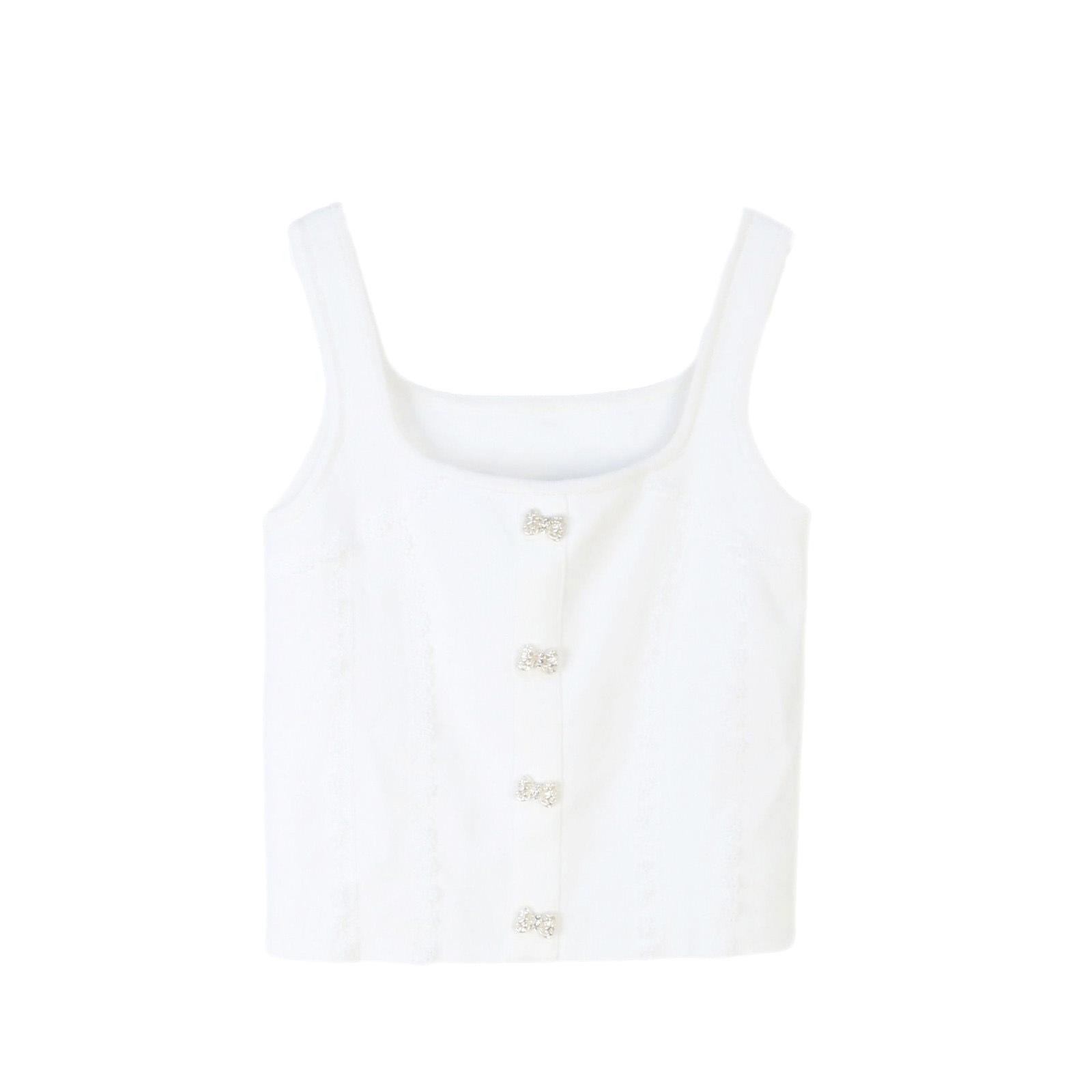 Шикарная кружевная майка без спинки с бантом - Приталенный топ без рукавов для женщин - Идеально подходит для весны/лета. Medium
Шикарная кружевная майка без спинки с бантом - Приталенный топ без рукавов для женщин - Идеально подходит для весны/лета. Medium