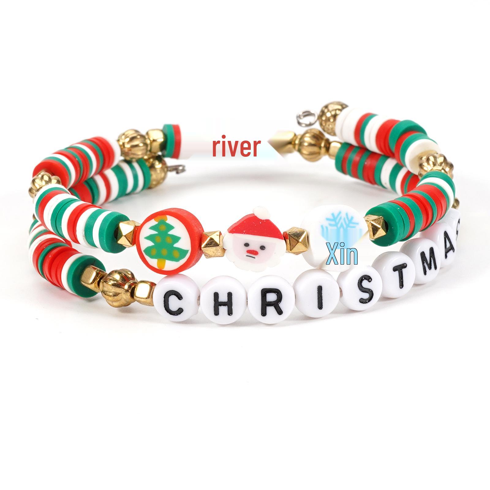 Праздничный браслет-шарм: Снеговик, Дерево, Санта, Оленьи рога, Подарок с бусинами
Праздничный браслет-шарм: Снеговик, Дерево, Санта, Оленьи рога, Подарок с бусинами