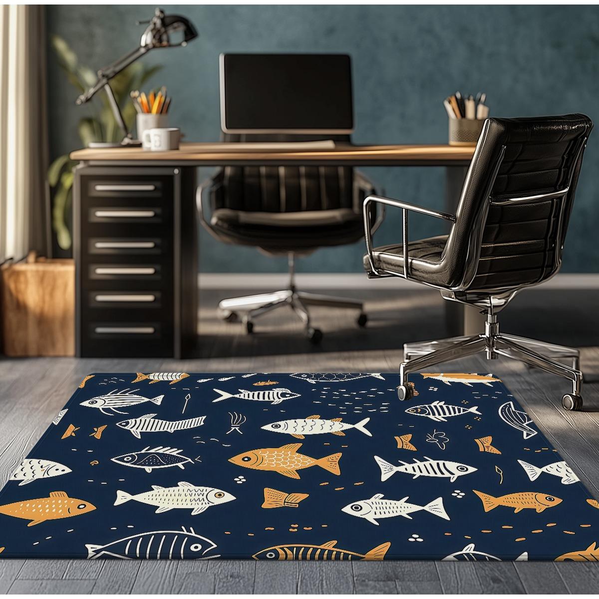 Navy Blue Fish Ocean Pattern Crystal Velvet Rug Underwater Sea Life Design Kids Room Office Floor Mat 50cm x 80cm
Navy Blue Fish Ocean Pattern Crystal Velvet Rug Underwater Sea Life Design Kids Room Office Floor Mat 50cm x 80cm