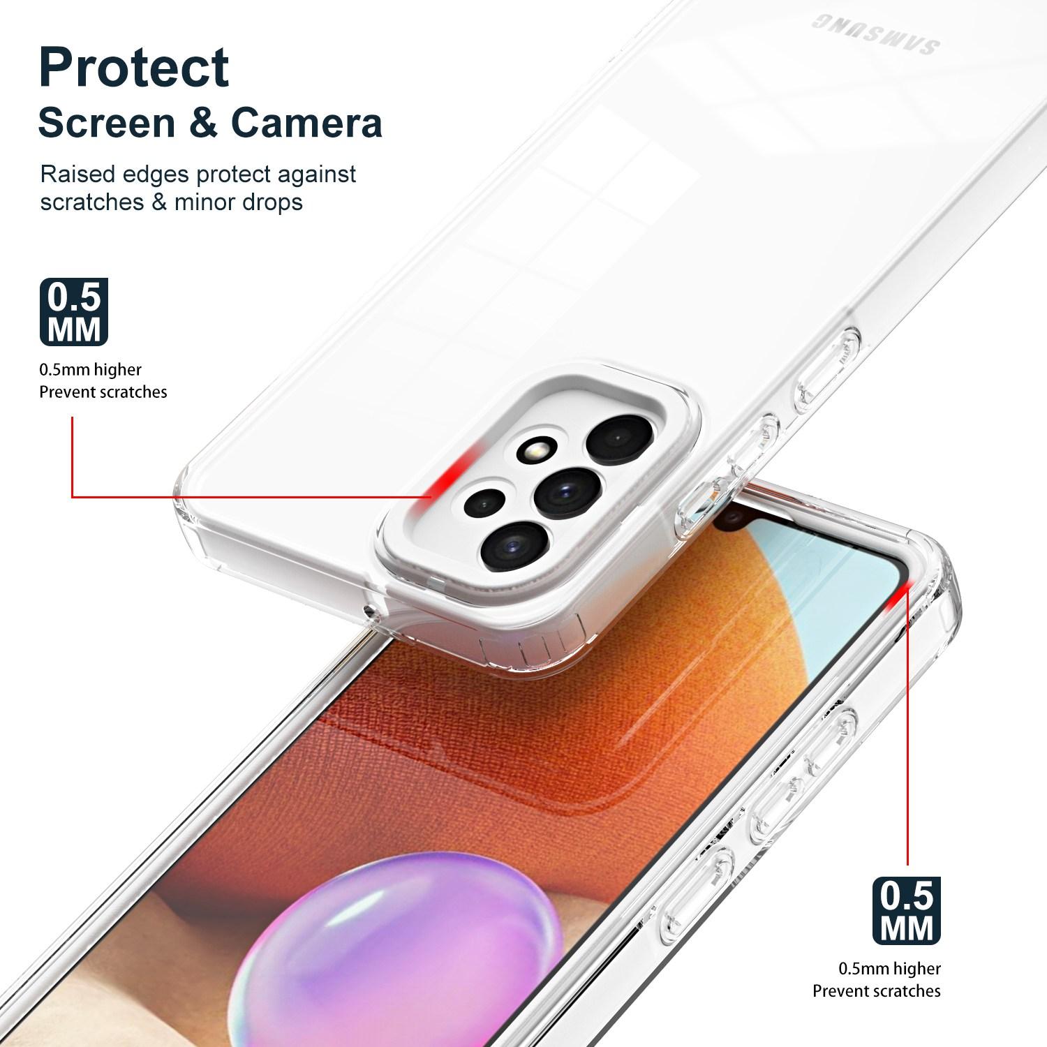 For Samsung Galaxy A23 5G (Global Version)/4G Transparent Non-slip Anti-fall TPU Phone Case with Colorful Frame Wear-resistant Phone Shell White
For Samsung Galaxy A23 5G (Global Version)/4G Transparent Non-slip Anti-fall TPU Phone Case with Colorful Frame Wear-resistant Phone Shell White
