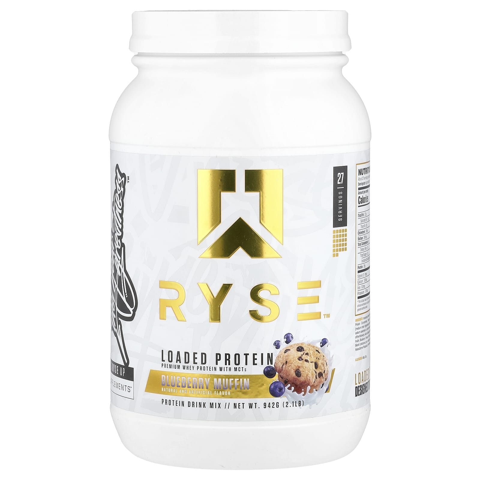 RYSE, Loading Protein, Whey Protein with Premium MCTs, Blueberry Muffin, 2.1 lb (942 g)
RYSE, Loading Protein, Whey Protein with Premium MCTs, Blueberry Muffin, 2.1 lb (942 g)