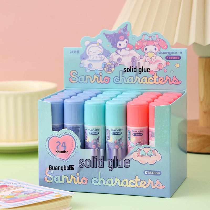 Sanrio High Viscosity Cute Cartoon Glue Stick for DIY and School Projects 8g Box of 24
Sanrio High Viscosity Cute Cartoon Glue Stick for DIY and School Projects 8g Box of 24
