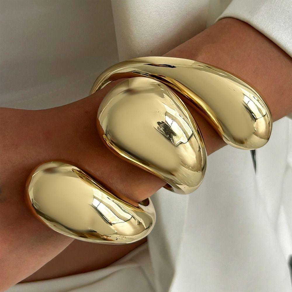 Wide Punk Bangle Geometric Fashion Statement Jewelry Exaggerated Metal Cuff Bracelet for Women 03 Gold Silver
Wide Punk Bangle Geometric Fashion Statement Jewelry Exaggerated Metal Cuff Bracelet for Women 03 Gold Silver