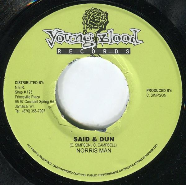 7inch Record NORRISMAN / CHRISINTI - Said & Dun / Rainy Day NONE Young Blood Rec 2000 Jamaica Reggae, Ska & Dub Used
7inch Record NORRISMAN / CHRISINTI - Said & Dun / Rainy Day NONE Young Blood Rec 2000 Jamaica Reggae, Ska & Dub Used