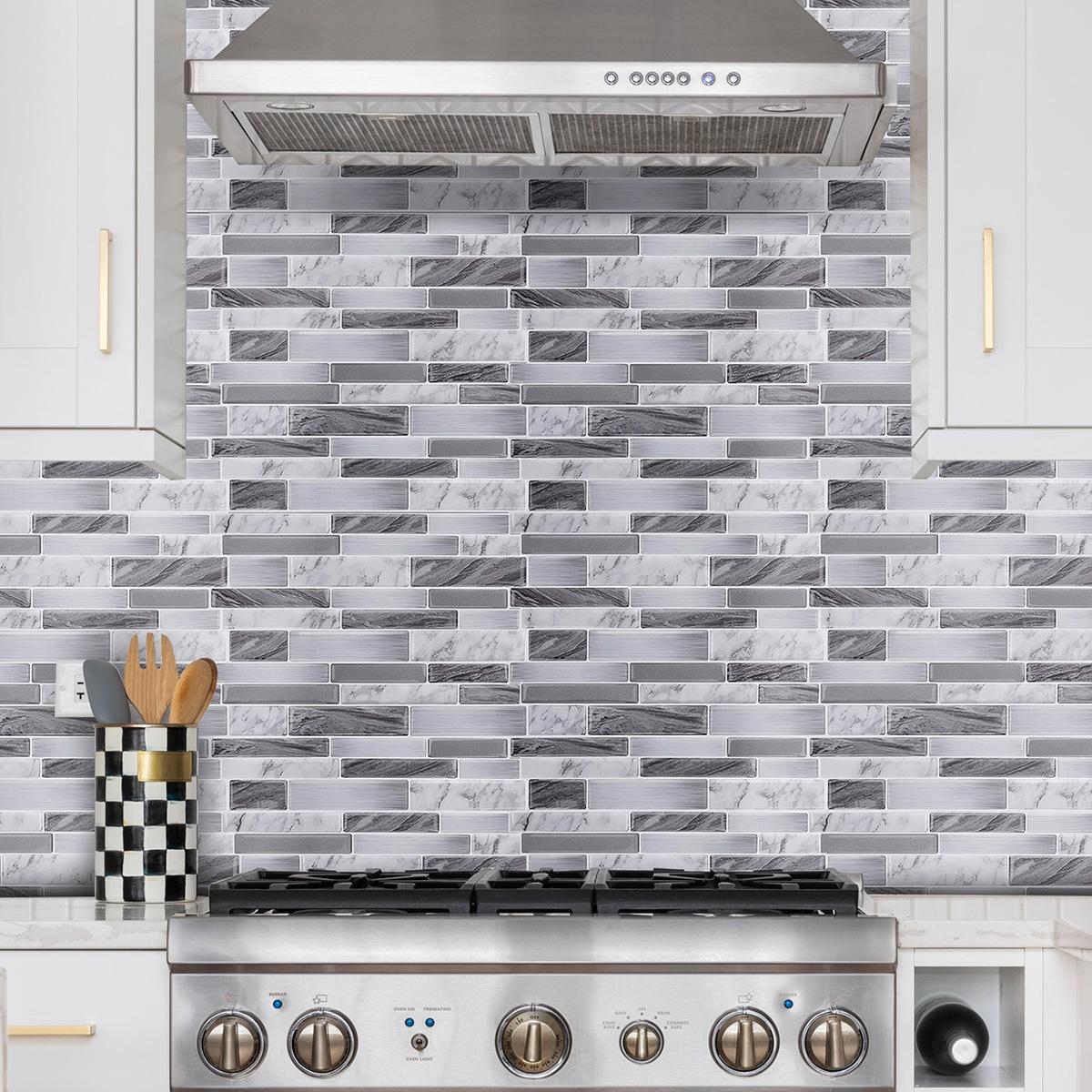 3D Simulation Marble Tile Sticker Kitchen Bathroom Self-Adhesive Bright Surface Waterproof And Anti-Fouling Thickened Wall Sticker 6x24.6cm*12PCS
3D Simulation Marble Tile Sticker Kitchen Bathroom Self-Adhesive Bright Surface Waterproof And Anti-Fouling Thickened Wall Sticker 6x24.6cm*12PCS