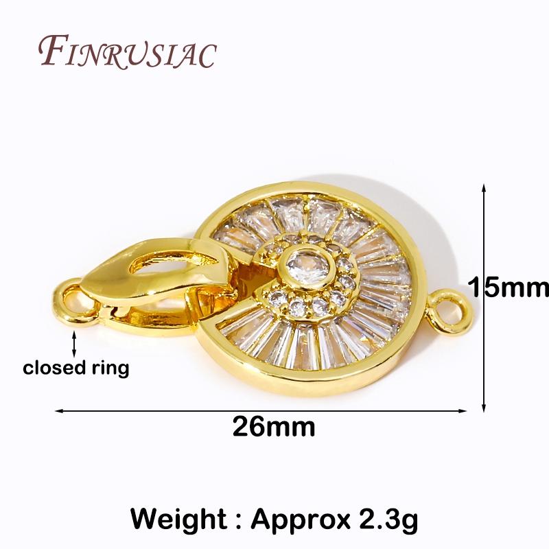 Латунные круглые застежки-коннекторы с цирконами, Позолоченные 18K браслеты Застежка, Застежки-коннекторы для бусин, Для DIY, Аксессуары для жемчужных ожерелий 1 Piece
Латунные круглые застежки-коннекторы с цирконами, Позолоченные 18K браслеты Застежка, Застежки-коннекторы для бусин, Для DIY, Аксессуары для жемчужных ожерелий 1 Piece