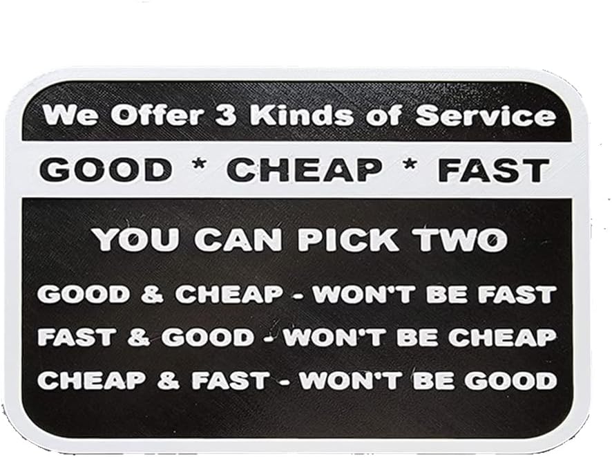 We Offer Kinds Of Service Good Cheap Fast You Can Pick Two Sign Metal Tin Sign Kinds Of Service Poster for Home Office Bars 20x30cm(7.8x11.8inch)
We Offer Kinds Of Service Good Cheap Fast You Can Pick Two Sign Metal Tin Sign Kinds Of Service Poster for Home Office Bars 20x30cm(7.8x11.8inch)