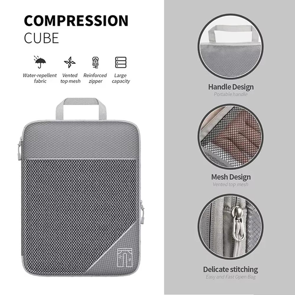 5Pcs/Set Luggage Organizer Bags Oxford Cloth Travel Packing Expandable Clothes Storage Bags Grey
5Pcs/Set Luggage Organizer Bags Oxford Cloth Travel Packing Expandable Clothes Storage Bags Grey