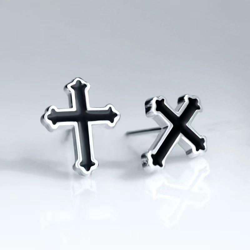 Fashionable Punk Black Cross Earrings Suitable For Men And Women Minimalist Street Style Personalized Daily Zircon Gifts
Fashionable Punk Black Cross Earrings Suitable For Men And Women Minimalist Street Style Personalized Daily Zircon Gifts