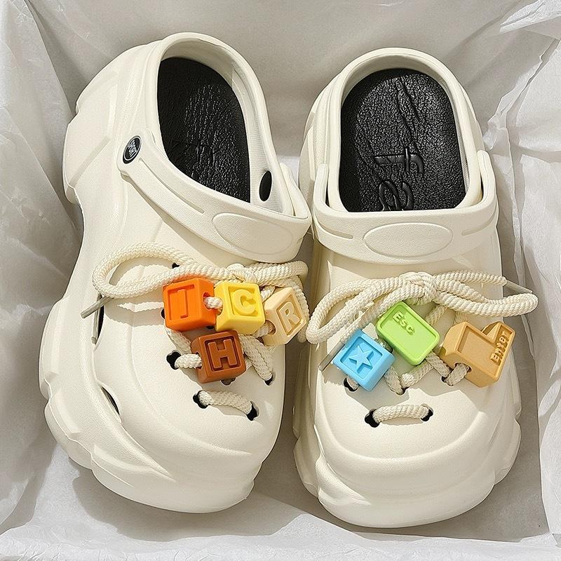 Women s Hole Shoes DIY Accessories Summer Sandals Thick High Heel Soft Sole Outdoor Wear Resistant Garden Shoes Beach Slippers
Women s Hole Shoes DIY Accessories Summer Sandals Thick High Heel Soft Sole Outdoor Wear Resistant Garden Shoes Beach Slippers