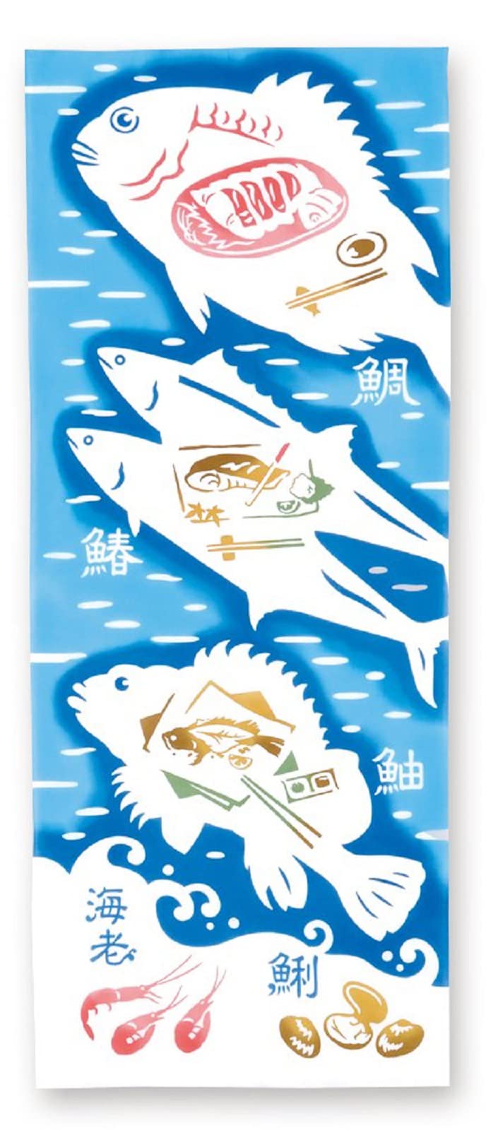 Miyamoto Kenema Tenugui Hand Spring 35 x 90 cm Chū-dyed Towel, Fish, 50180, Approx.
Miyamoto Kenema Tenugui Hand Spring 35 x 90 cm Chū-dyed Towel, Fish, 50180, Approx.