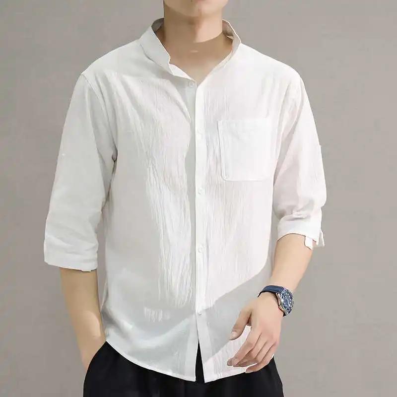 Mens Stand Collar 3/4 Sleeve Solid Color Casual Shirt M
Mens Stand Collar 3/4 Sleeve Solid Color Casual Shirt M