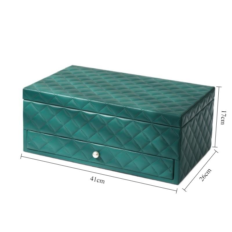 Luxury Jewelry Organizer Box Double Layer Jewellery Showcase Boxes Watches Bracelet Storage Case Rings Earrings Displays Cases зелений
Luxury Jewelry Organizer Box Double Layer Jewellery Showcase Boxes Watches Bracelet Storage Case Rings Earrings Displays Cases зелений