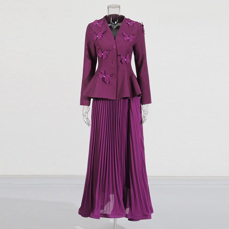 Elegant Style Suit Women s Stitching Butterfly Decoration Waist Coat High Pleated Skirt XL фіолетовий
Elegant Style Suit Women s Stitching Butterfly Decoration Waist Coat High Pleated Skirt XL фіолетовий